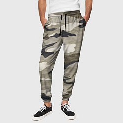 Брюки на резинке мужские Песочный камуфляж, цвет: 3D-принт — фото 2