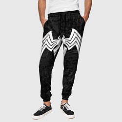 Брюки на резинке мужские Знак венома с текстурой симбиота, цвет: 3D-принт — фото 2