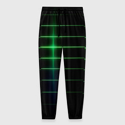 Мужские брюки The line is green and black