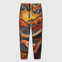 Мужские брюки Горы и холмы в виде узоров