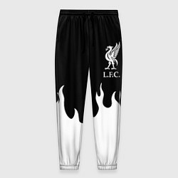 Брюки на резинке мужские Liverpool белый огонь, цвет: 3D-принт