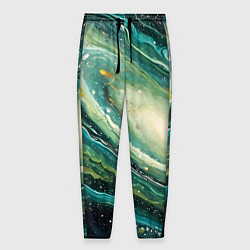 Брюки на резинке мужские Зеленая вселенная, цвет: 3D-принт