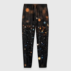 Брюки на резинке мужские Черный текстурный фон, цвет: 3D-принт