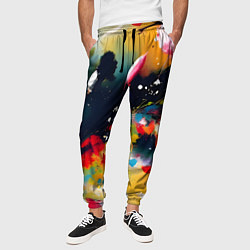 Брюки на резинке мужские Глубокая абстракция, цвет: 3D-принт — фото 2