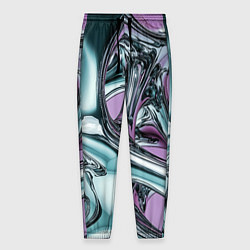 Мужские брюки Металлическая абстракция на фиолетовом фоне