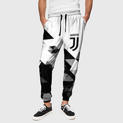 Брюки на резинке мужские Juventus geometry black, цвет: 3D-принт — фото 2