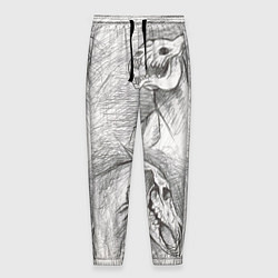 Мужские брюки Черепа лошадей - эскиз