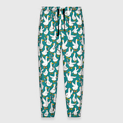 Брюки на резинке мужские Злой гусь узор, цвет: 3D-принт
