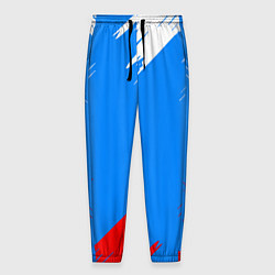 Брюки на резинке мужские Патриот Россия - флаг, цвет: 3D-принт