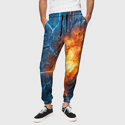 Брюки на резинке мужские Взрыв из объемных плит, цвет: 3D-принт — фото 2