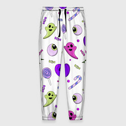 Мужские брюки Halloween purple pumpkin pattern