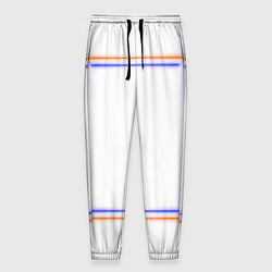 Брюки на резинке мужские Neon white orange light blue, цвет: 3D-принт