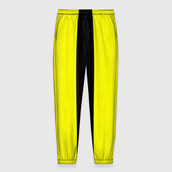 Брюки на резинке мужские Color yellow black line, цвет: 3D-принт
