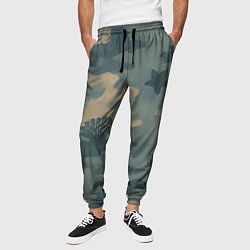 Брюки на резинке мужские Подводный текстурный камуфляж, цвет: 3D-принт — фото 2