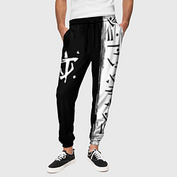 Брюки на резинке мужские Doom символы марса, цвет: 3D-принт — фото 2