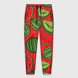 Брюки на резинке мужские Сочный арбузный паттерн, цвет: 3D-принт