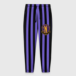 Брюки на резинке мужские Академия Невермор - сериал Уэнсдэй, цвет: 3D-принт