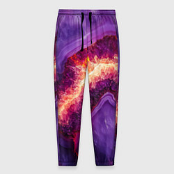 Брюки на резинке мужские Мраморный камень, цвет: 3D-принт