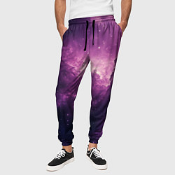 Брюки на резинке мужские Облака в космосе, цвет: 3D-принт — фото 2