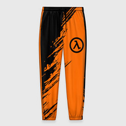 Брюки на резинке мужские Half Life - black and orange, цвет: 3D-принт