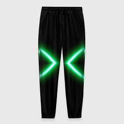 Брюки на резинке мужские Neon green lines, цвет: 3D-принт