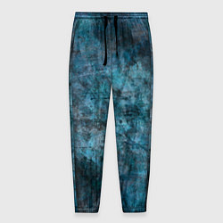 Брюки на резинке мужские Абстракция - dark blue, цвет: 3D-принт