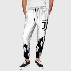 Брюки на резинке мужские Ювентус краски люди, цвет: 3D-принт — фото 2