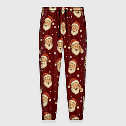 Брюки на резинке мужские Паттерн с Сантой, цвет: 3D-принт