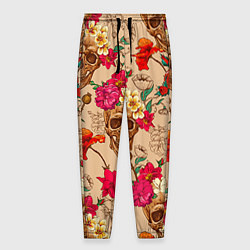 Мужские брюки Черепа в цветах