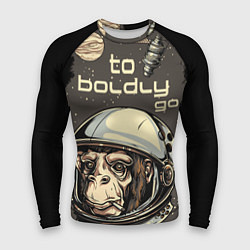Рашгард мужской Monkey: to boldly go, цвет: 3D-принт