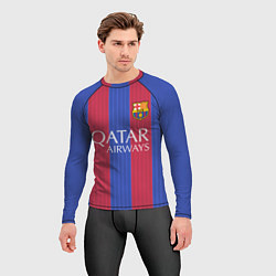 Рашгард мужской FCB Messi: Qatar Airways, цвет: 3D-принт — фото 2