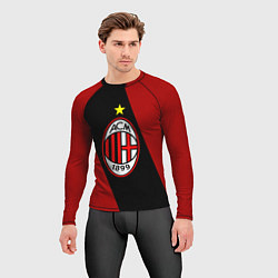 Рашгард мужской Milan FC: Red Collection, цвет: 3D-принт — фото 2