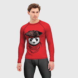 Рашгард мужской Панда пират, цвет: 3D-принт — фото 2