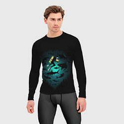 Рашгард мужской Подводный мир, цвет: 3D-принт — фото 2