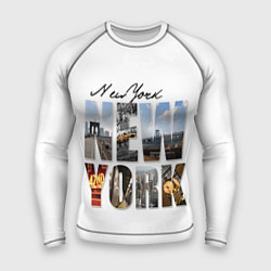 Рашгард мужской Панорамы Нью Йорка, цвет: 3D-принт