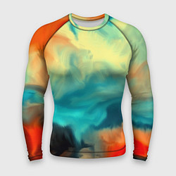 Рашгард мужской Разноцветная акварель, цвет: 3D-принт