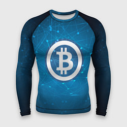Рашгард мужской Bitcoin Blue, цвет: 3D-принт