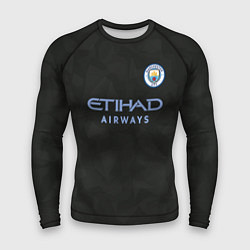 Рашгард мужской Man City FC: Black 17/18, цвет: 3D-принт