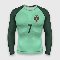 Рашгард мужской Сборная Португалии: Роналду ЧМ-2018, цвет: 3D-принт