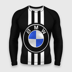 Рашгард мужской BMW: White Strips, цвет: 3D-принт