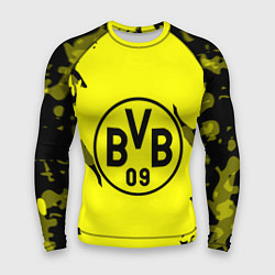Рашгард мужской FC Borussia Dortmund: Yellow & Black, цвет: 3D-принт