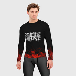 Рашгард мужской Suicide Silence: Red Flame, цвет: 3D-принт — фото 2