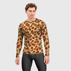 Рашгард мужской Любитель пиццы, цвет: 3D-принт — фото 2