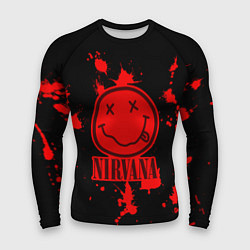 Рашгард мужской Nirvana: Blooded Smile, цвет: 3D-принт
