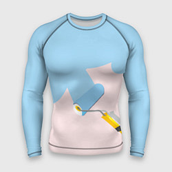 Рашгард мужской Голубая заливка, цвет: 3D-принт
