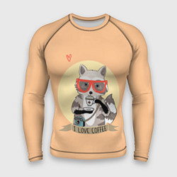 Мужской рашгард Raccoon Love Coffee