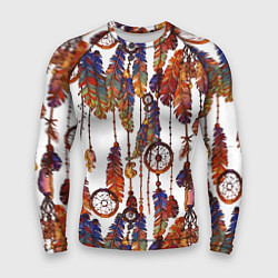 Мужской рашгард Бохо перья