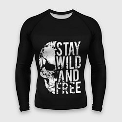 Рашгард мужской Stay wild and free, цвет: 3D-принт