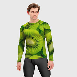 Рашгард мужской Зеленый киви, цвет: 3D-принт — фото 2