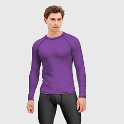 Рашгард мужской Фиолетовая волна, цвет: 3D-принт — фото 2